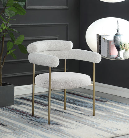 Santorini Cream Boucle Fabric Dining Chair