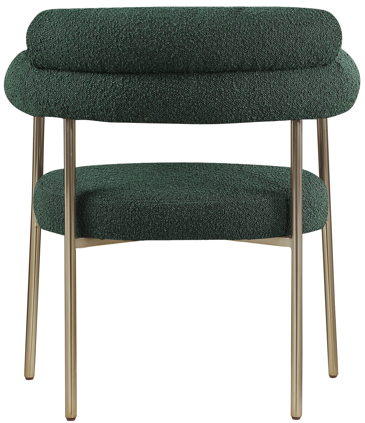 santorini green boucle fabric dining chair