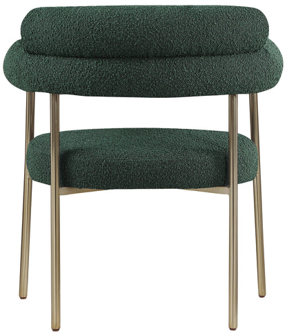 Santorini Green Boucle Fabric Dining Chair