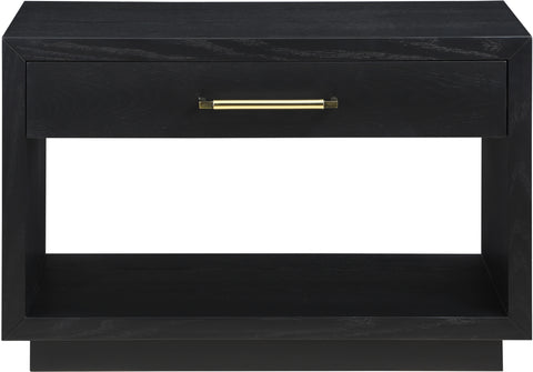 Beth Black Wood Veneer Night Stand NS