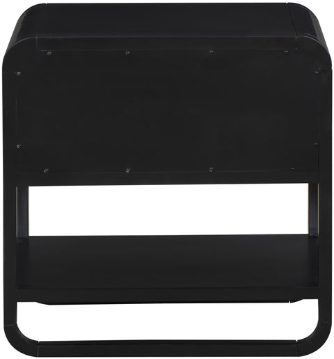 Zoey Black Wood Veneer Night Stand NS