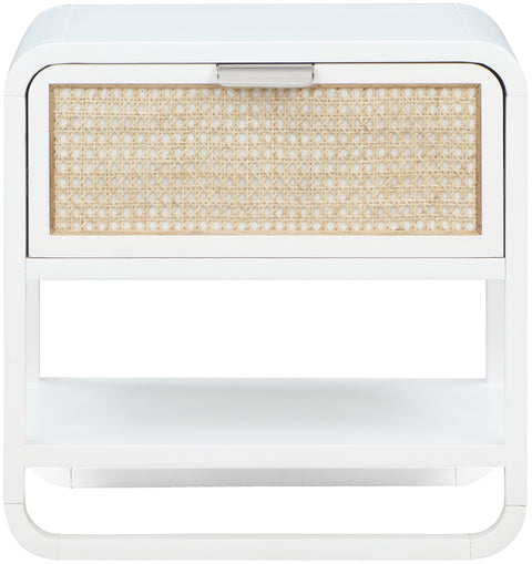 Zoey White Wood Veneer Night Stand NS