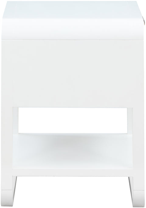 Zoey White Wood Veneer Night Stand NS