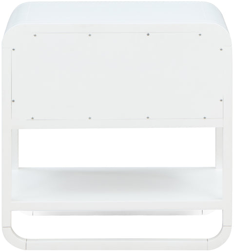 Zoey White Wood Veneer Night Stand NS