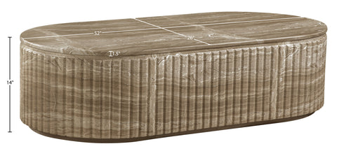 Sloane Beige Concrete Indoor/Outdoor Coffee Table, 1 Piece