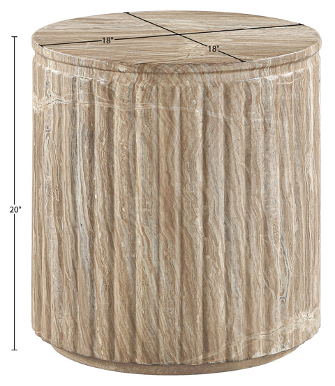Sloane Beige Concrete Indoor/Outdoor End Table, 1 Piece