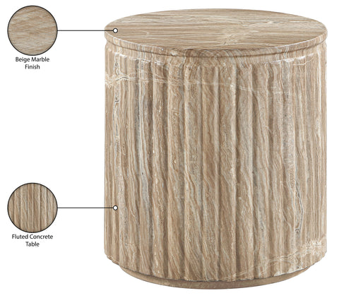 Sloane Beige Concrete Indoor/Outdoor End Table, 1 Piece