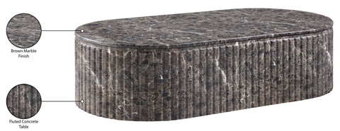Sloane Brown Concrete Indoor/Outdoor Coffee Table, 1 Piece