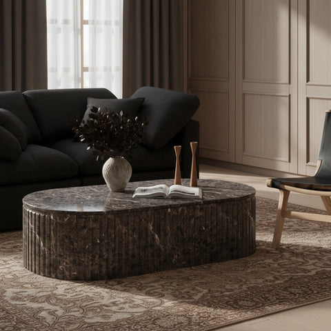 Sloane Brown Concrete Indoor/Outdoor Coffee Table, 1 Piece