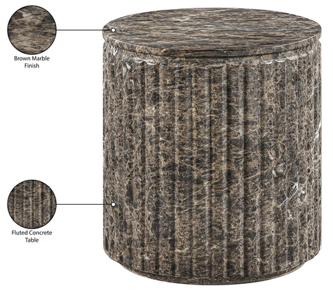 Sloane Brown Concrete Indoor/Outdoor End Table, 1 Piece