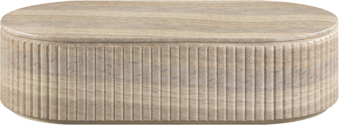 Sloane Travertine Concrete Indoor/Outdoor Coffee Table, 1 Piece