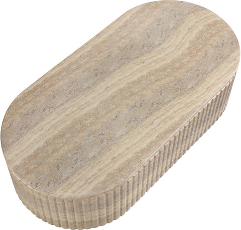 Sloane Travertine Concrete Indoor/Outdoor Coffee Table, 1 Piece