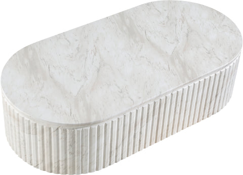 Sloane White Concrete Indoor/Outdoor Coffee Table, 1 Piece