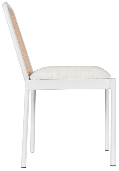 Marbella White Powder Coated Metal Dining Chair C