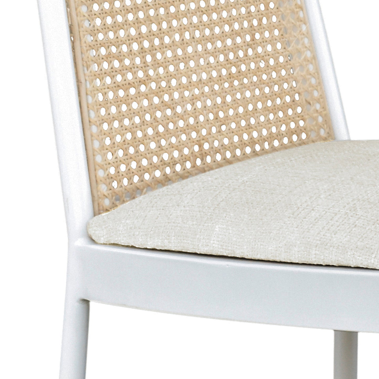 marbella white powder coated metal dining chair c