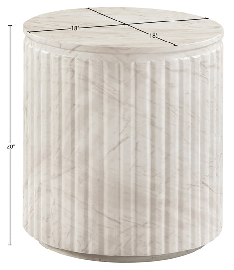 Sloane White Concrete Indoor/Outdoor End Table, 1 Piece