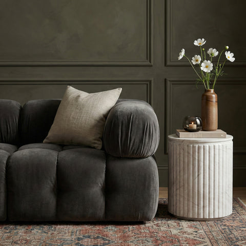 Sloane White Concrete Indoor/Outdoor End Table, 1 Piece
