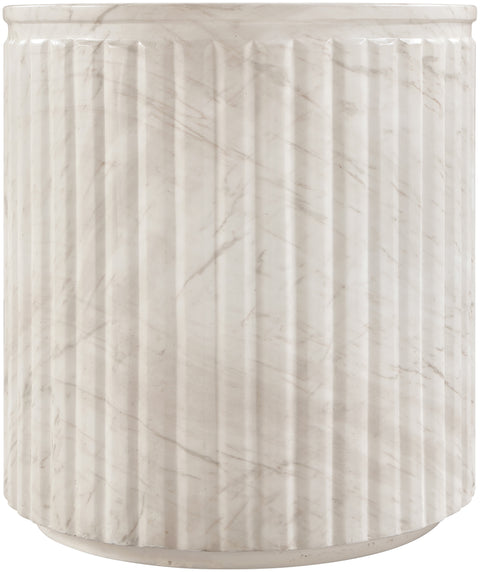 Sloane White Concrete Indoor/Outdoor End Table, 1 Piece