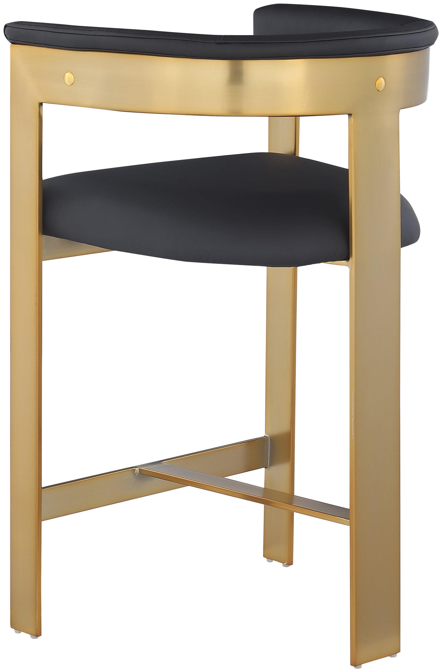 rivas black faux leather counter stool c