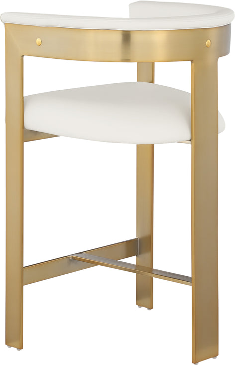Rivas Cream Faux Leather Counter Stool C
