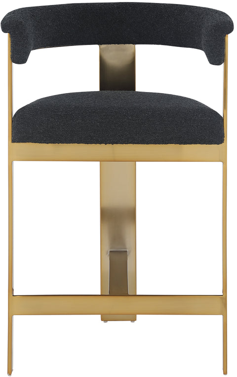 Rivas Black Boucle Fabric Counter Stool C