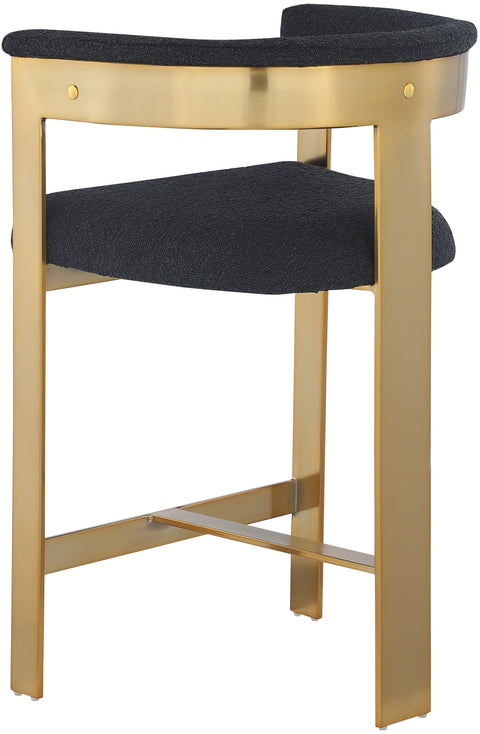 Rivas Black Boucle Fabric Counter Stool C