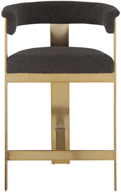 Rivas Brown Boucle Fabric Counter Stool C