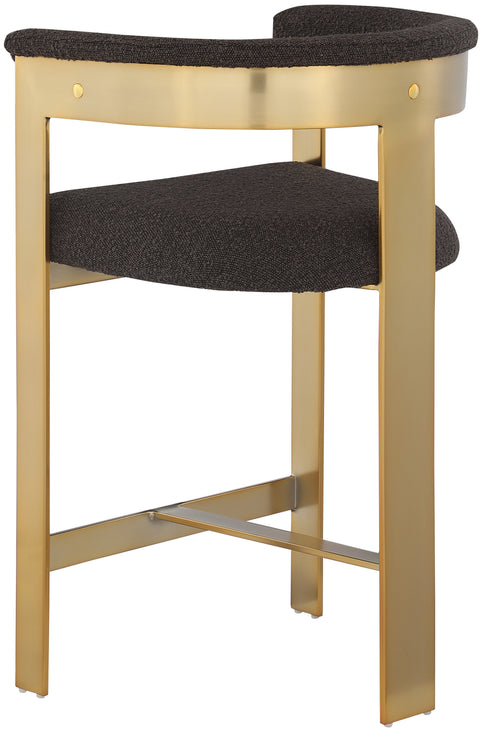 Rivas Brown Boucle Fabric Counter Stool C