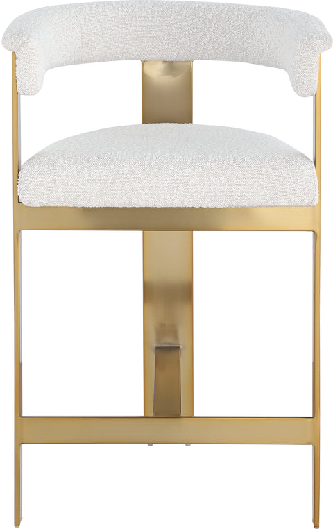 Rivas Cream Boucle Fabric Counter Stool C