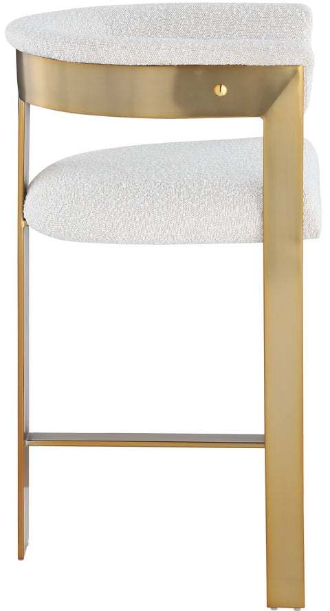 Rivas Cream Boucle Fabric Counter Stool C