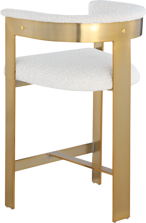 Rivas Cream Boucle Fabric Counter Stool C