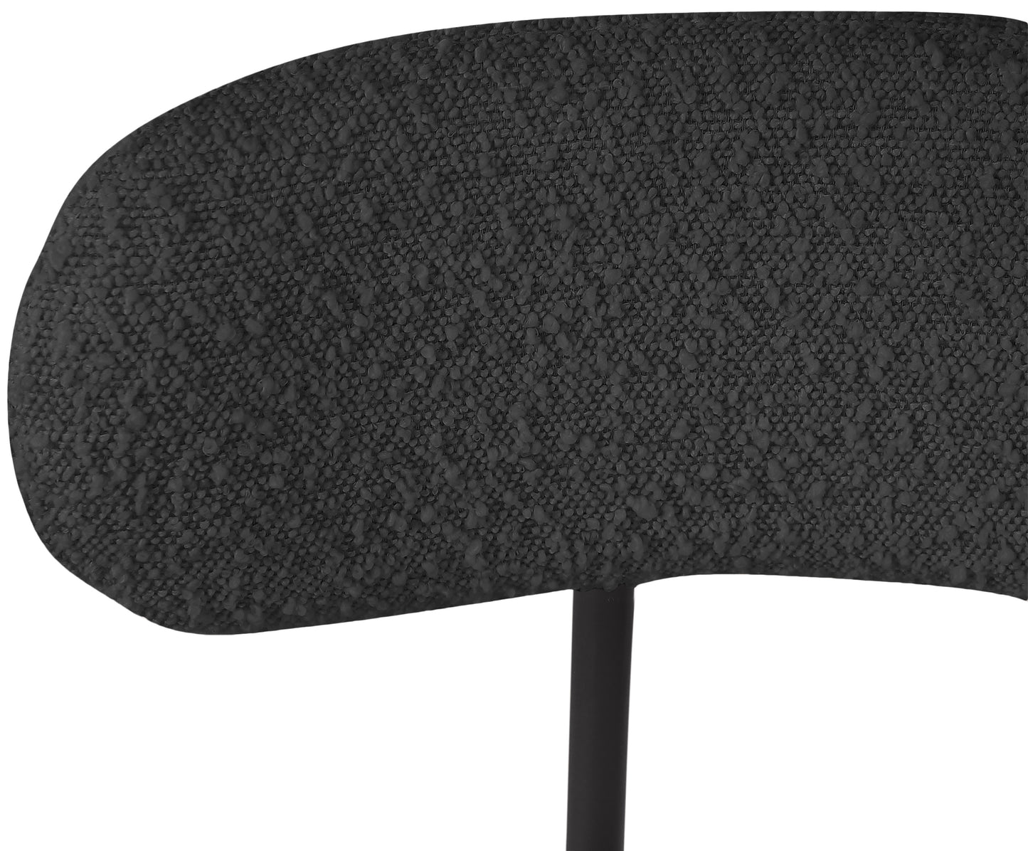 cylinder black boucle fabric stool c