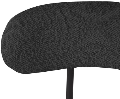 Cylinder Black Boucle Fabric Stool C