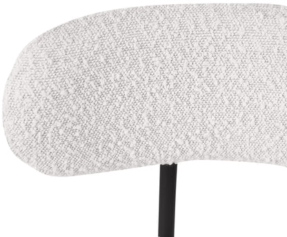 Cylinder Cream Boucle Fabric Stool C