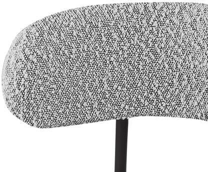 Cylinder Grey Boucle Fabric Stool C