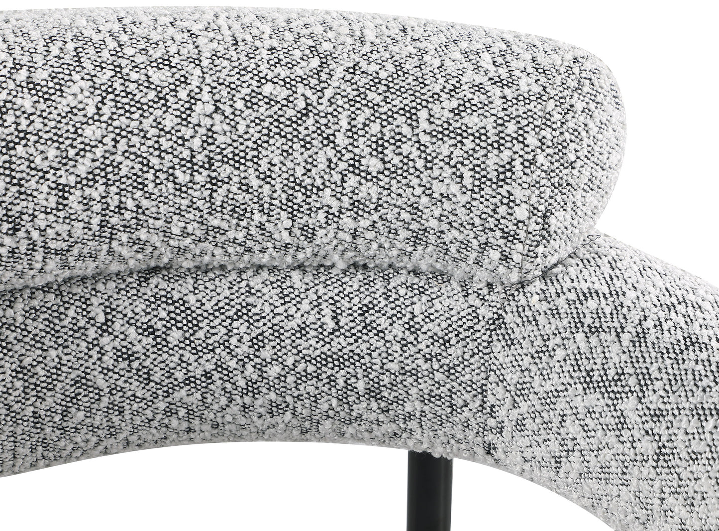 chesterfield grey boucle fabric dining chair c