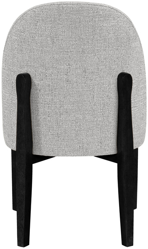 Hadley Grey Fabric Upholstered Dining Chair, 2-Piece
