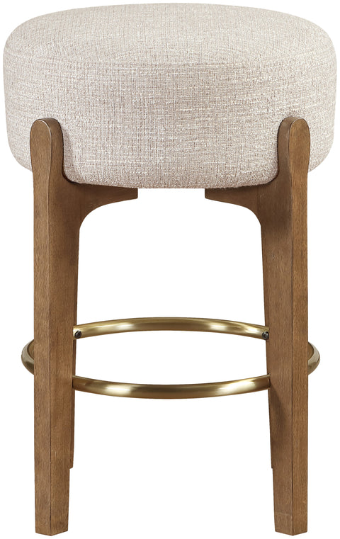 Hadley Beige Fabric Upholstered Counter Stool, 2-Piece (Style 2)
