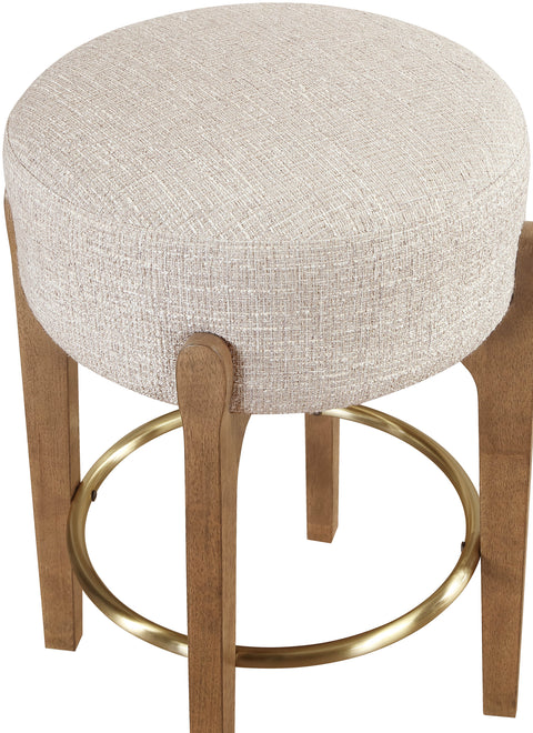 Hadley Beige Fabric Upholstered Counter Stool, 2-Piece (Style 2)