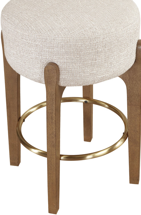 Hadley Beige Fabric Upholstered Counter Stool, 2-Piece (Style 2)