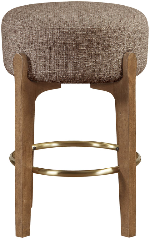 Hadley Brown Fabric Upholstered Counter Stool, 2-Piece (Style 2)
