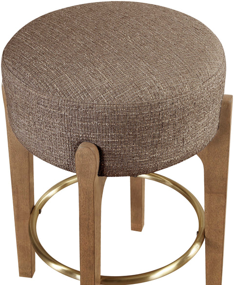 Hadley Brown Fabric Upholstered Counter Stool, 2-Piece (Style 2)