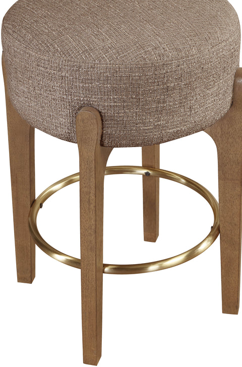 Hadley Brown Fabric Upholstered Counter Stool, 2-Piece (Style 2)