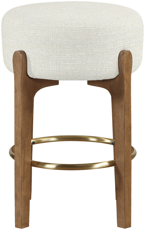 Hadley Cream Fabric Upholstered Counter Stool, 2-Piece (Style 2)