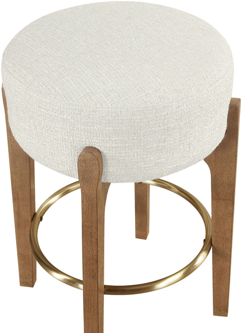 Hadley Cream Fabric Upholstered Counter Stool, 2-Piece (Style 2)