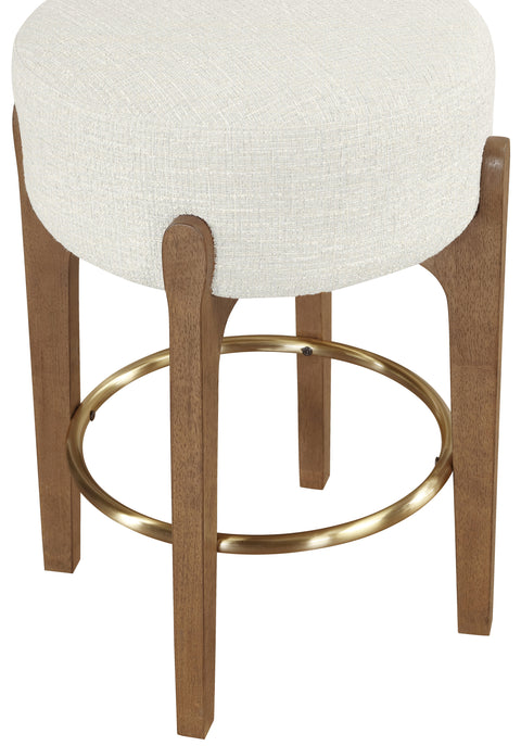Hadley Cream Fabric Upholstered Counter Stool, 2-Piece (Style 2)