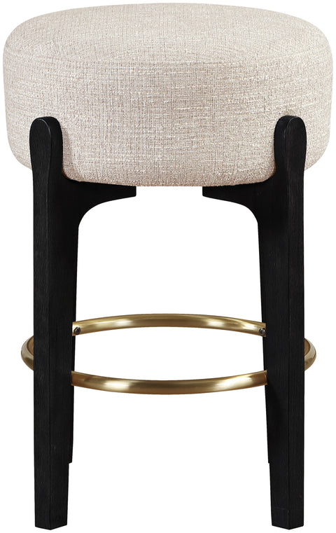 Hadley Beige Fabric Upholstered Counter Stool, 2-Piece (Style 3)