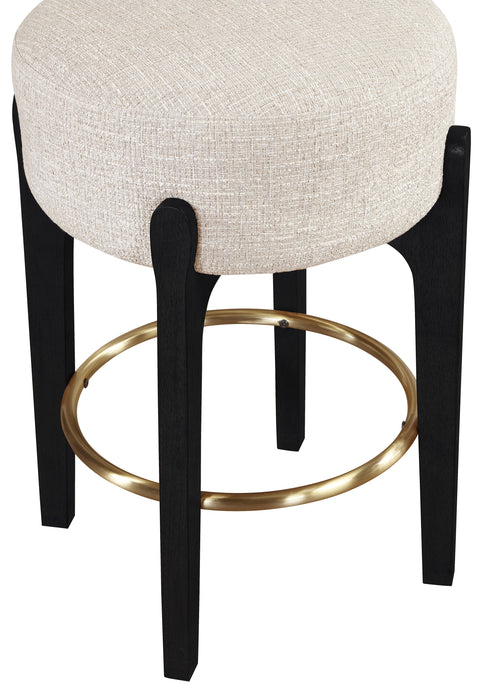 Hadley Beige Fabric Upholstered Counter Stool, 2-Piece (Style 3)