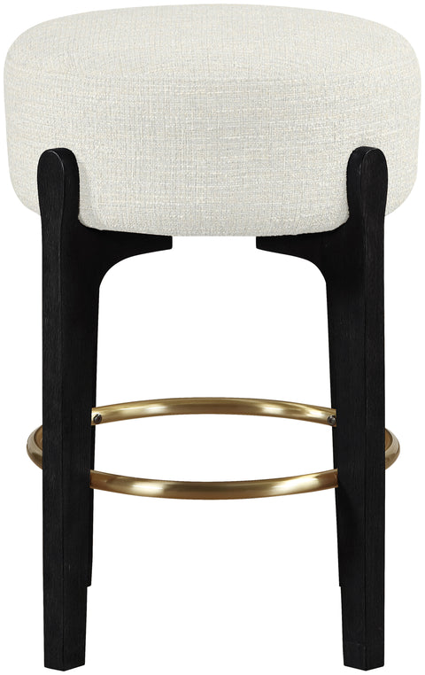 Hadley Cream Fabric Upholstered Counter Stool, 2-Piece (Style 3)