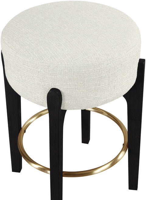 Hadley Cream Fabric Upholstered Counter Stool, 2-Piece (Style 3)